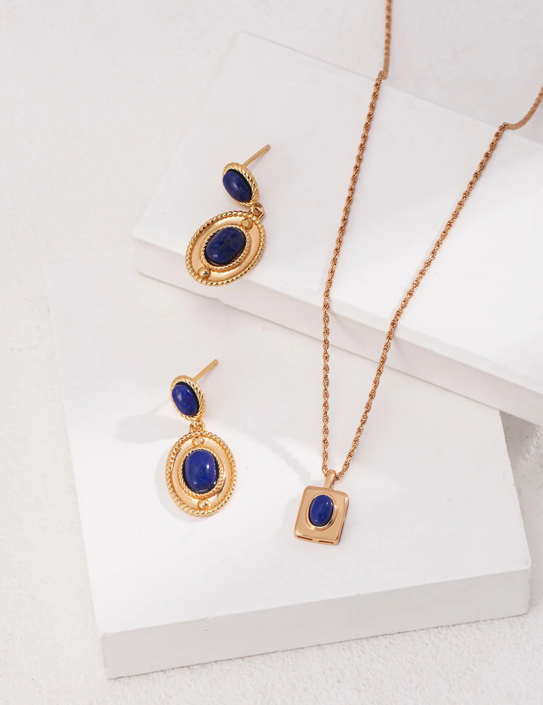 Natural Lapis Lazuli Dangle Earrings