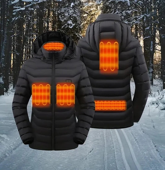 Ladies' Warm Padded Jacket with Dual-Mode Control and USB Power